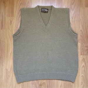 Vintage Baby Alpaca Men’s Naturally Distressed Tan Vest Size Medium